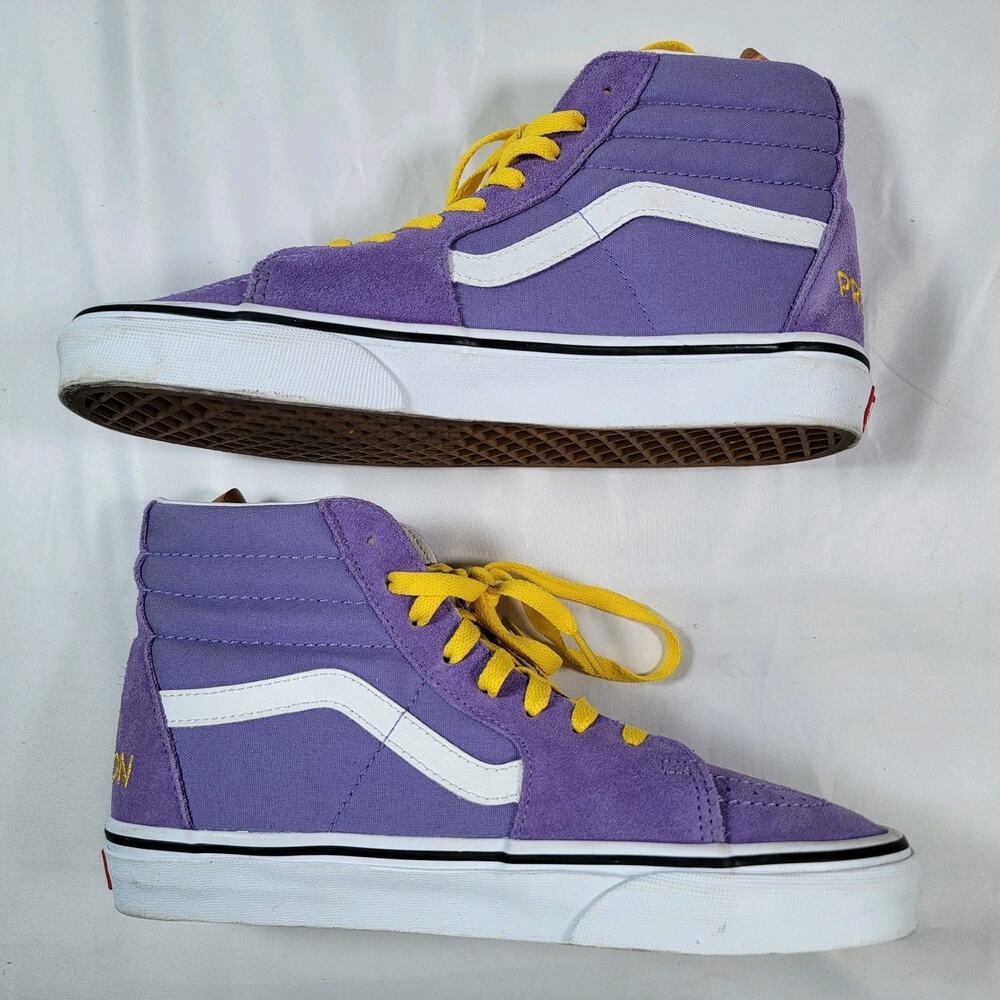 Vans Sk8-Hi Lisa Simpson For President Purple & Yellow Women 9/ Men 7.5 Sneakers - Picture 9 of 14